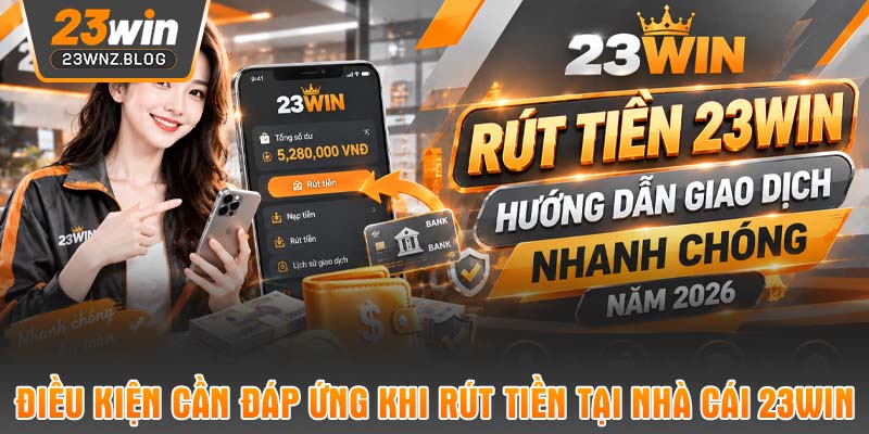 Điều kiện cần đáp ứng khi rút tiền tại nhà cái 23WIN