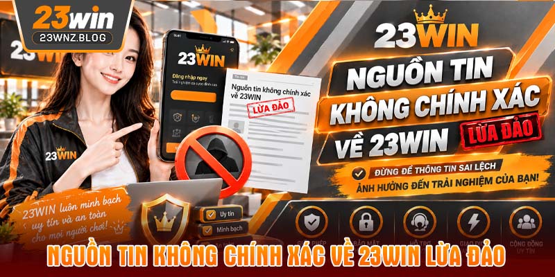 Nguồn tin không chính xác về 23WIN lừa đảo